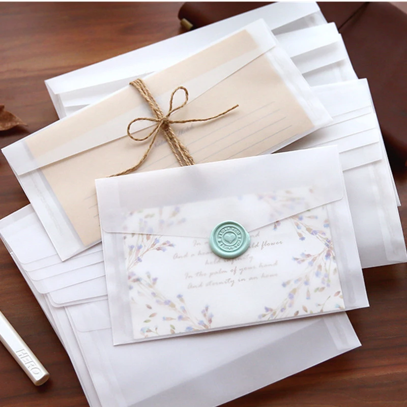 Letter Envelope Kraft - A5 A6 Sulfuric acid paper translucent