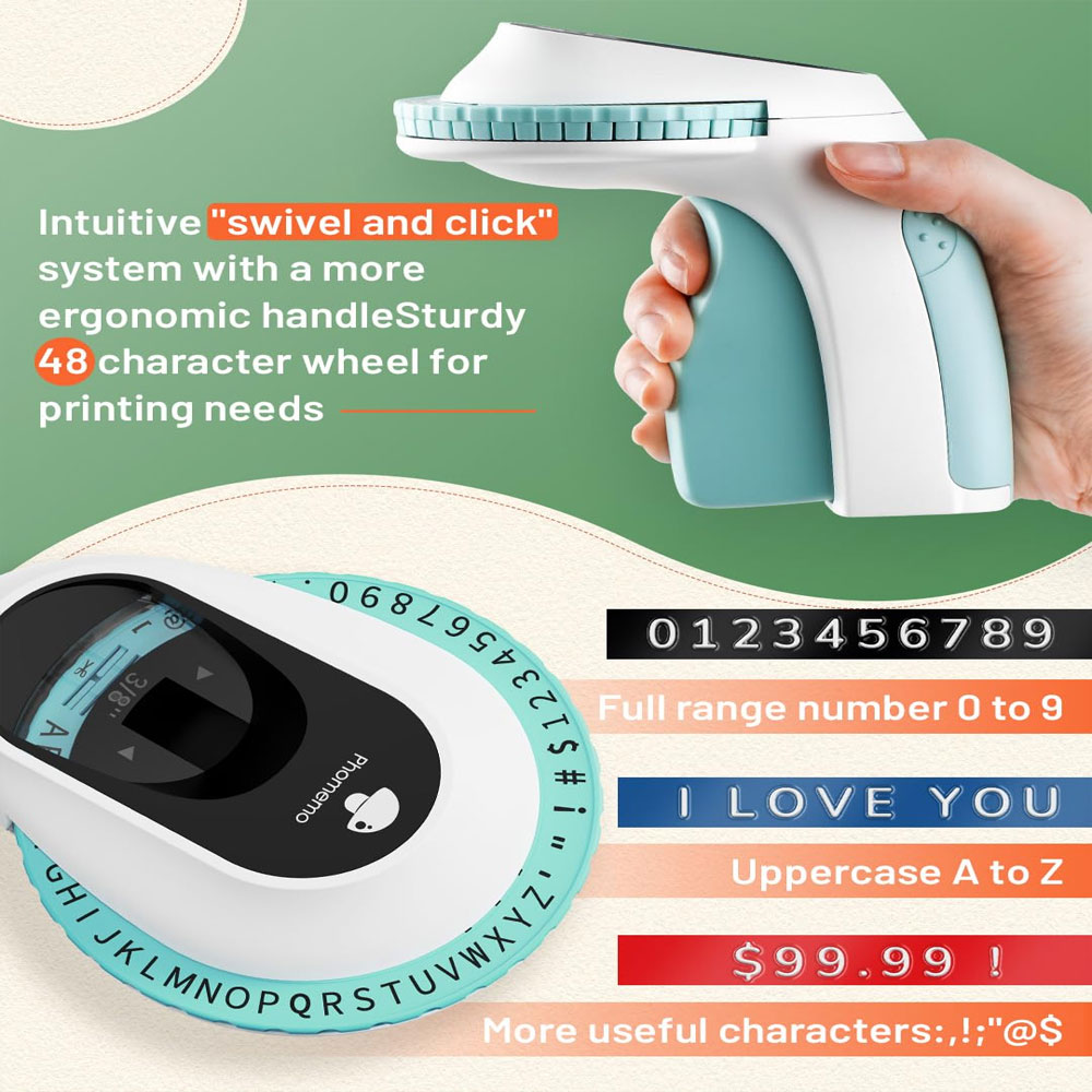 E975 Embossed Label Printer, 3 - Label Printer Tape ulasan dan harga