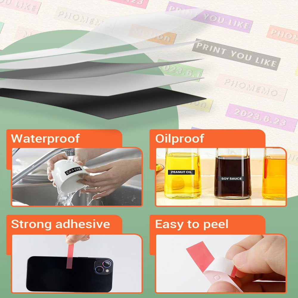 E975 Embossed Label Printer, 3 - Label Printer Tape ulasan dan harga