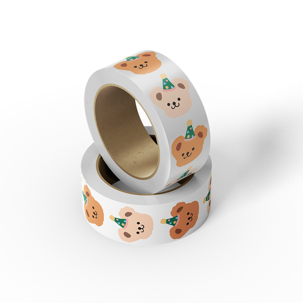 500Pcs Cute Bear Stickers Set  - Label Printer Tape ulasan dan harga