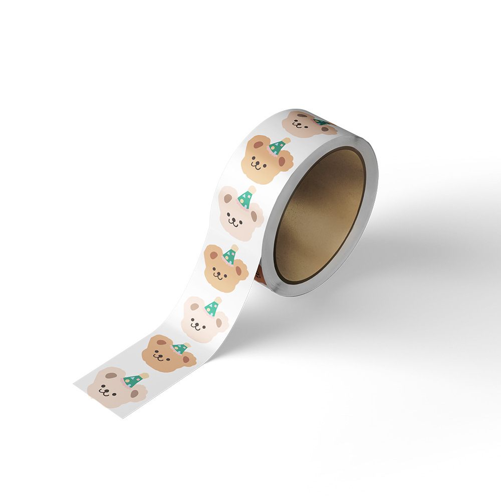 500Pcs Cute Bear Stickers Set  - Label Printer Tape ulasan dan harga