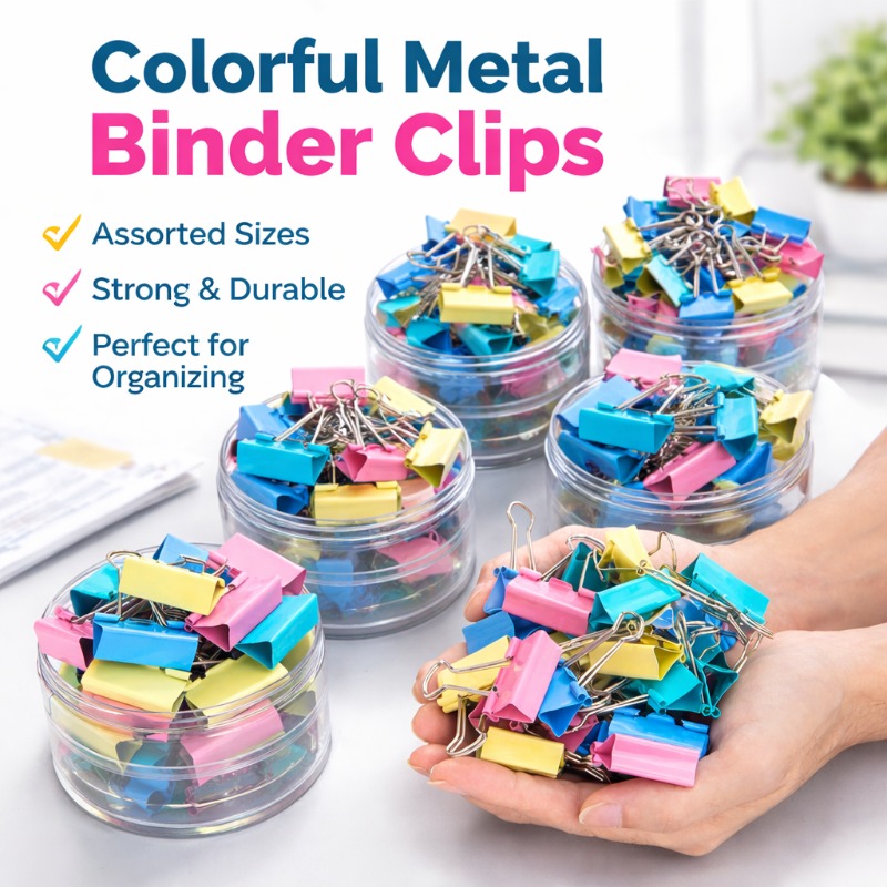 Colorful Metal Binder Clips, A - Binder Clip Assorted ulasan dan harga