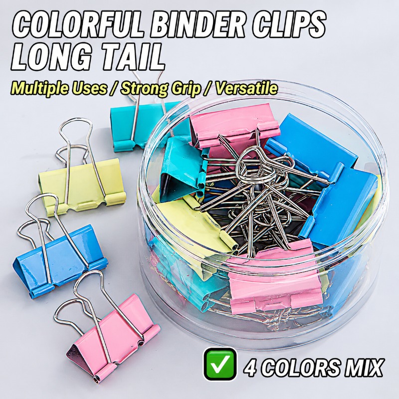 Colorful Metal Binder Clips, A - Binder Clip Assorted ulasan dan harga