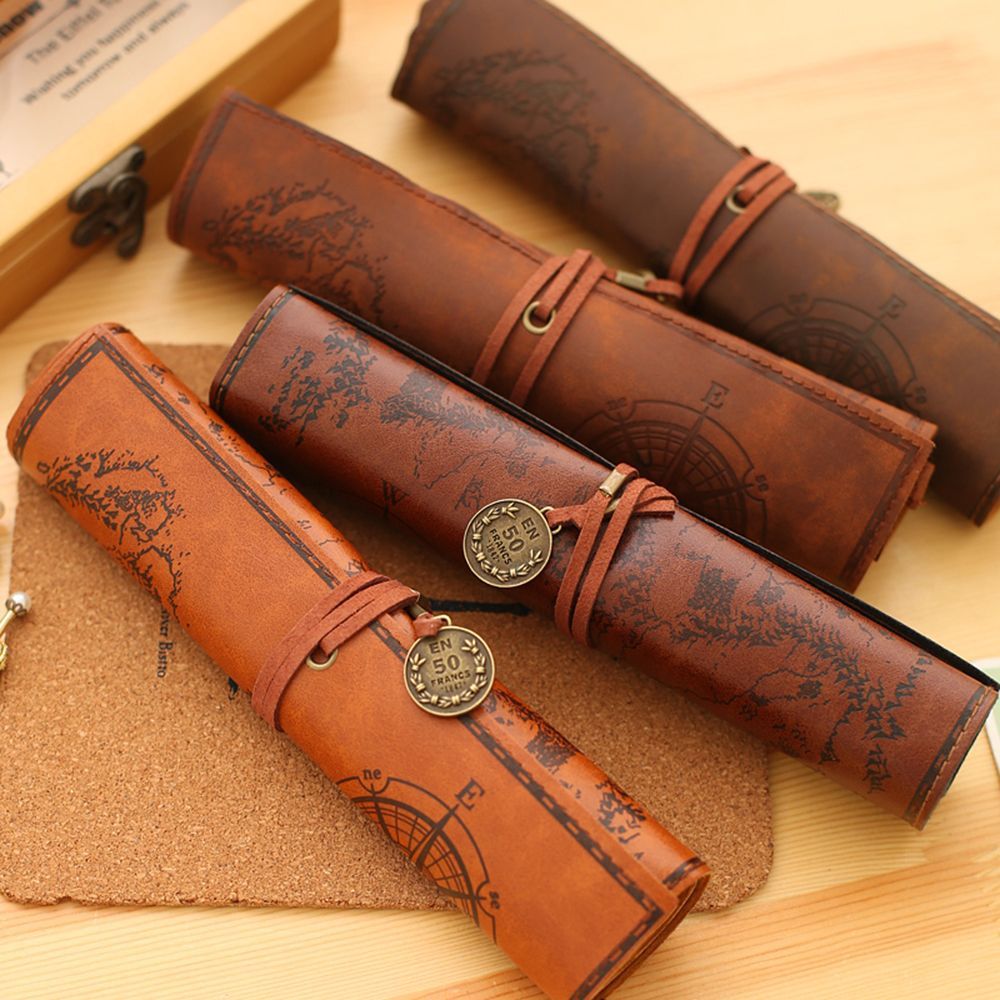 Fashion Roll Vintage Retro Pen - Pen Pouch Roll ulasan dan harga