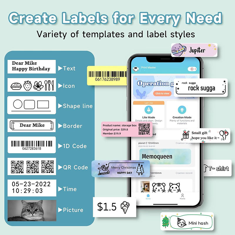 P15 Label Printer Sticker 12*4 - Label Printer Tape ulasan dan harga