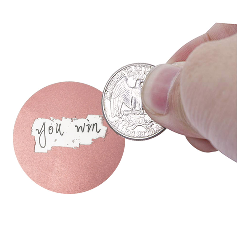 50-300pcs Round Rose Gold Scra - Label Printer Tape ulasan dan harga