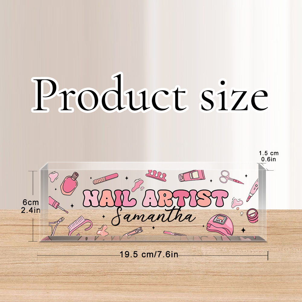 Custom Name Acrylic Desk Name  - Desk Name Plate ulasan dan harga