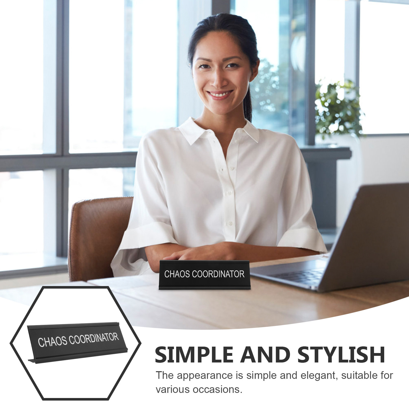 L Shape Aluminum Desk Plaque C - Desk Name Plate ulasan dan harga