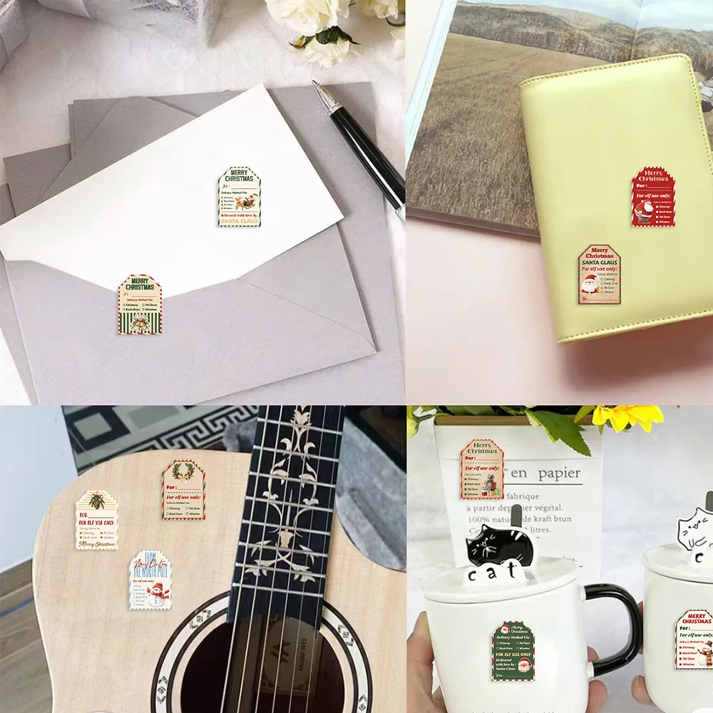 500Pcs Christmas Stickers Roll - Label Printer Tape ulasan dan harga