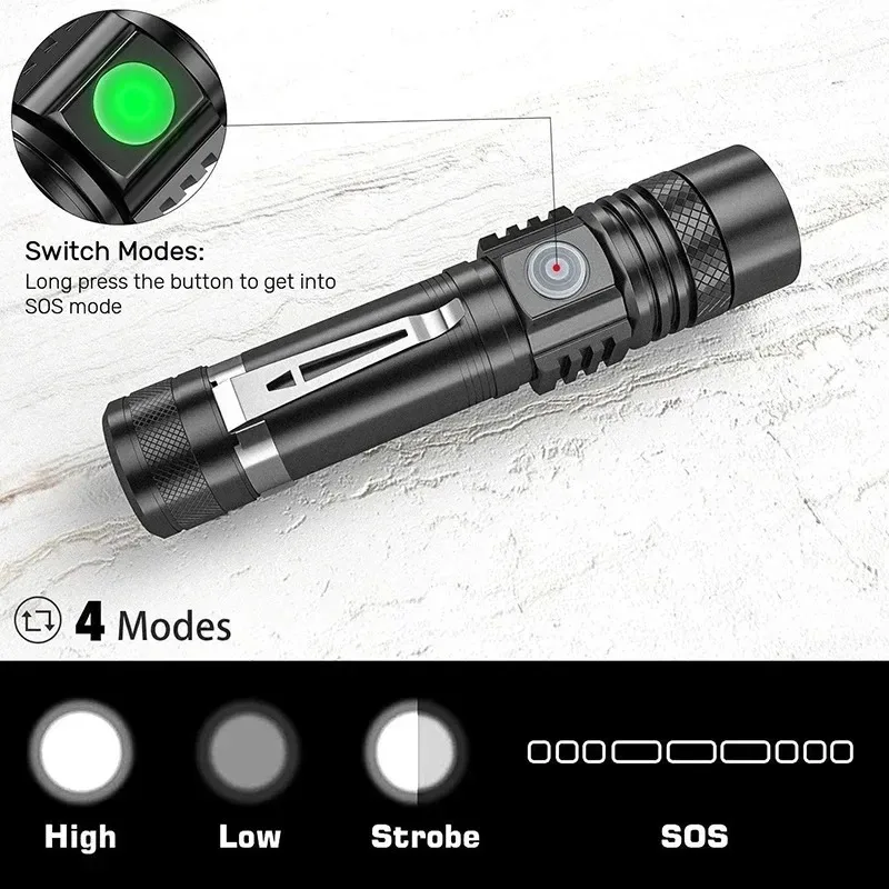 T6 LED Rechargeable Flashlight - Stationery Supply ulasan dan harga