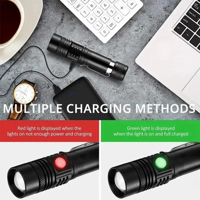 T6 LED Rechargeable Flashlight - Stationery Supply ulasan dan harga