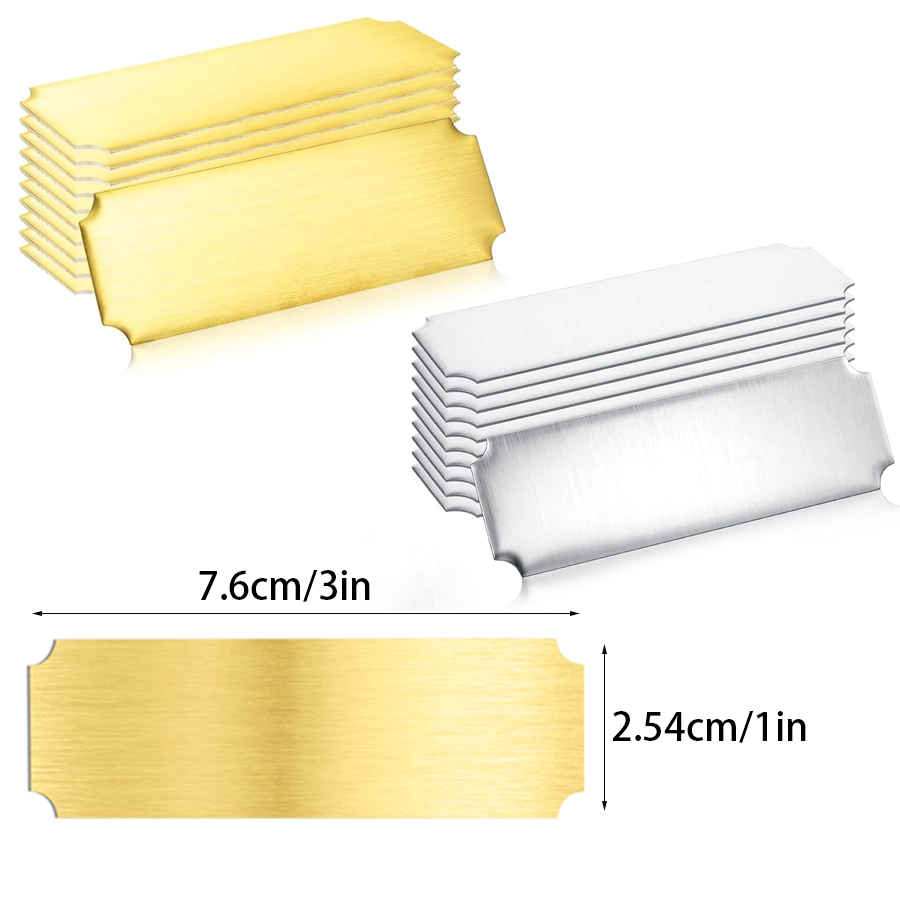  20pcs Engravable Stainless S - Desk Name Plate ulasan dan harga