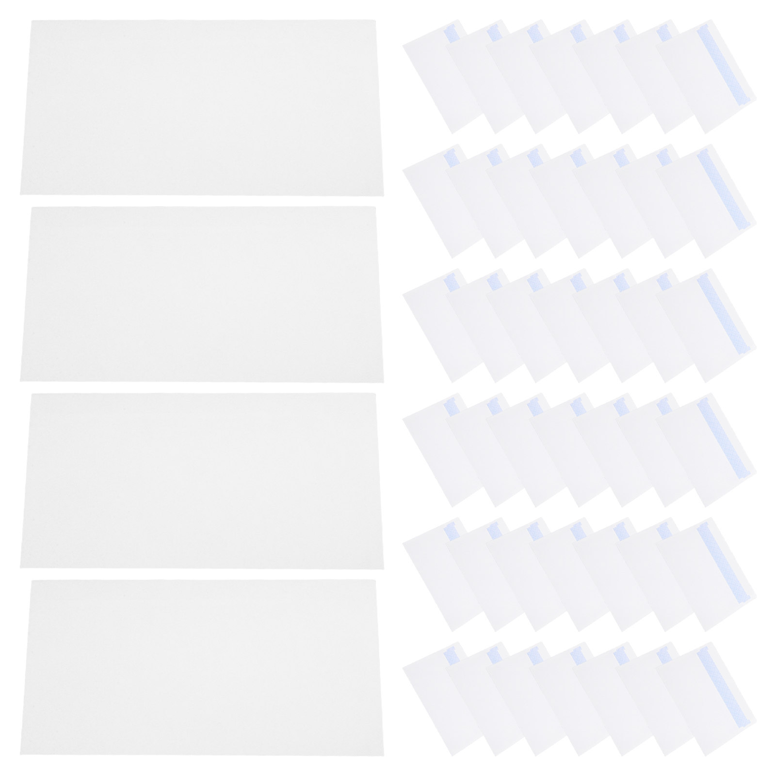 50Pcs Peel and Seal White Enve - Letter Envelope Kraft ulasan dan harga