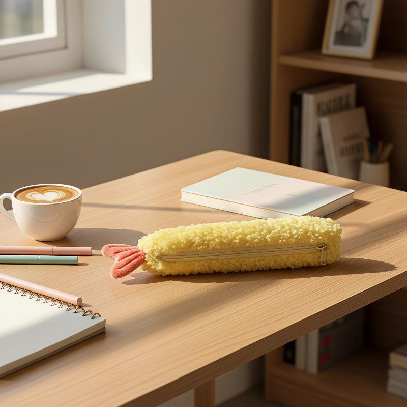 Adorable Shrimp Tail Plush Pen - Ideal Stationery & Office Supply ulasan dan harga