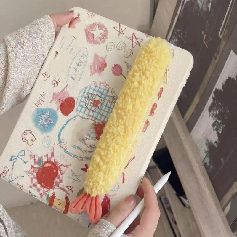 Adorable Shrimp Tail Plush Pen - Ideal Stationery & Office Supply ulasan dan harga