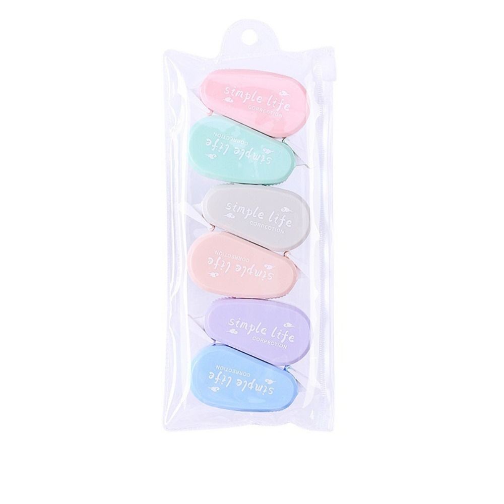 6PCS/Set Silent Correction Tap - Correction Tape Roller ulasan dan harga