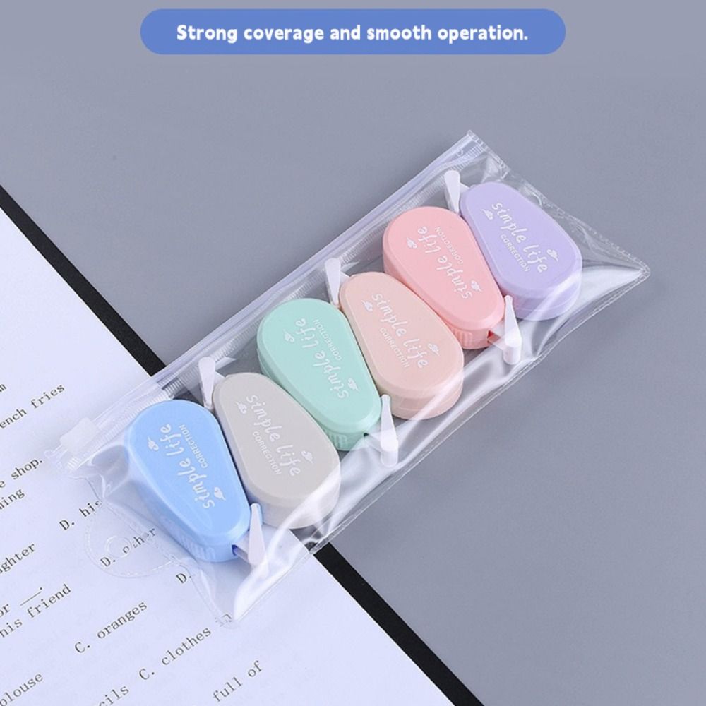 6PCS/Set Silent Correction Tap - Correction Tape Roller ulasan dan harga